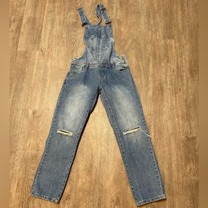 Molly Green distressed overalls